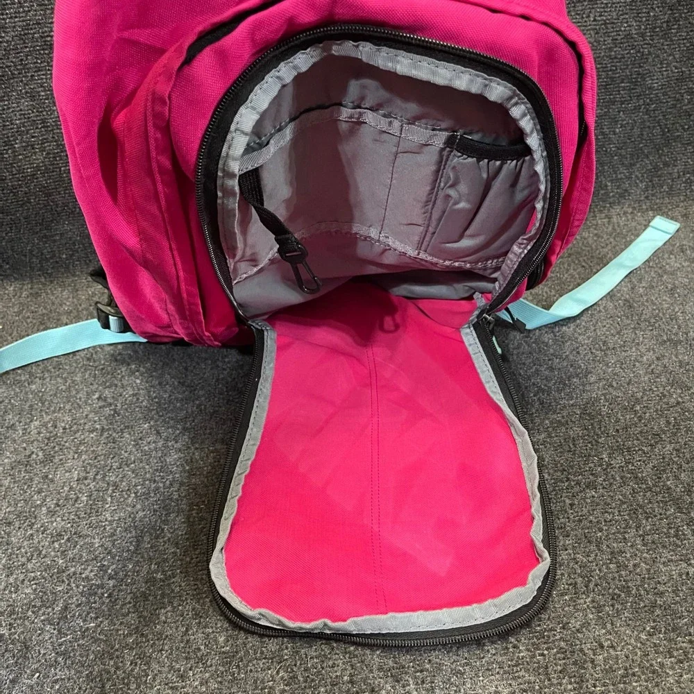 Nike BZ9494-644 Hayward‎ Futura Backpack Pink/Teal Logo School Gym Bag Daypack